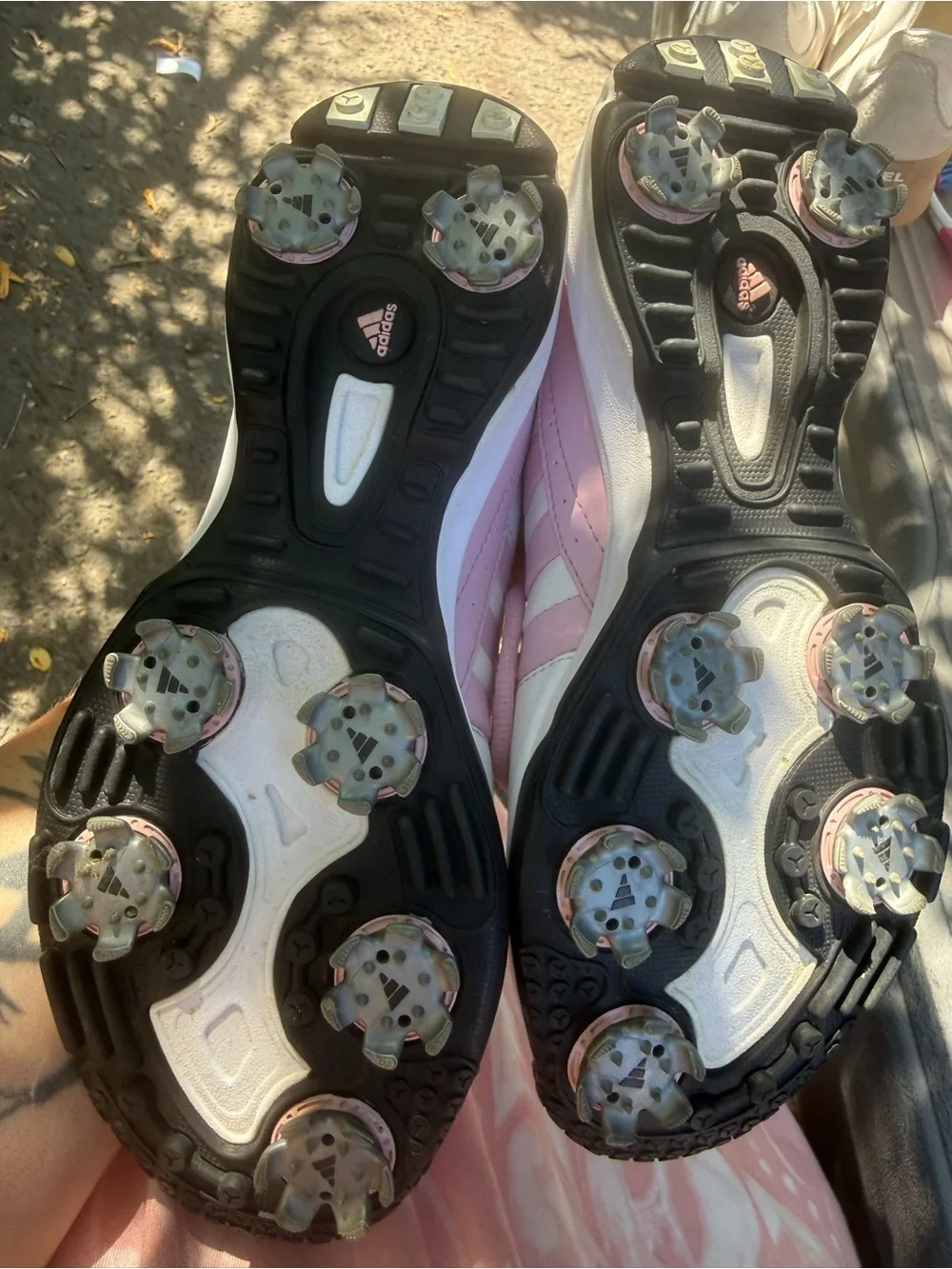 Vintage Adidas Women's Spiked Golf Shoes Pink 7.5 2007 Y2K $120 retail sports - Picture 5 of 9